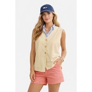 Neiman Marcus Vintage 80s Silk Cream Lined‎ Preppy Vest